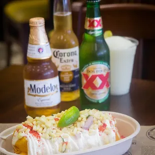 Beer with burrito