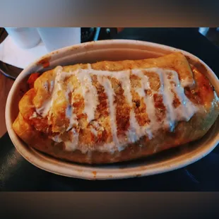 Don Señor Express is even more amazing now cuz we can get it delivered thru Colonel Delivery! Deep fried vegetarian burrito!