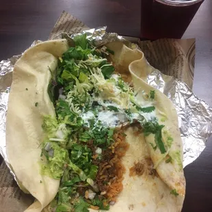 Barbacoa (Mexican BBQ beef) burrito