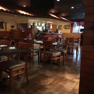 a restaurant with tables and chairs