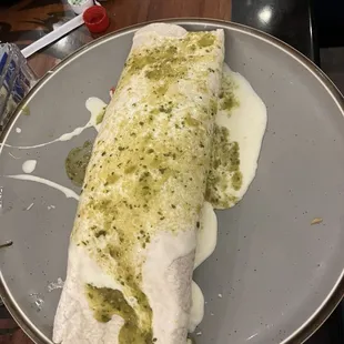 Smothered carnita burrito