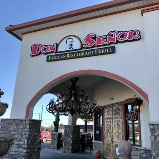 the entrance to the restaurant