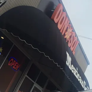 the front of the restaurant