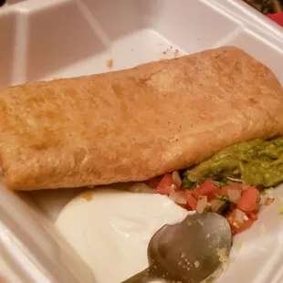 Bean and Cheese Chimichanga
