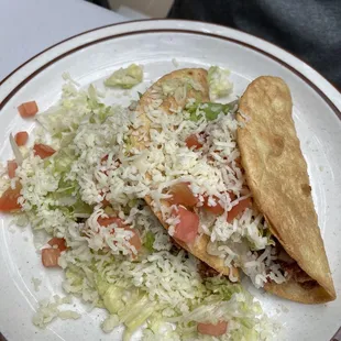 Two hard shell tacos