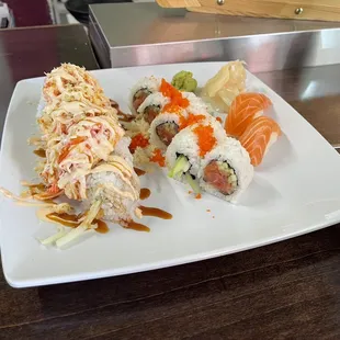 Volcano Roll &amp; Spicy Tuna