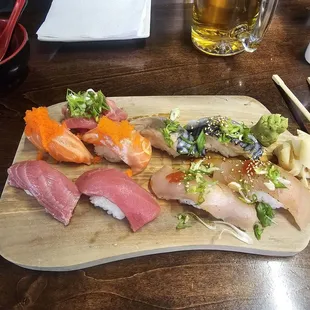 Blue fin albacore salmon and mackerel