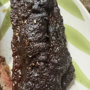Up close on the delicious rib!