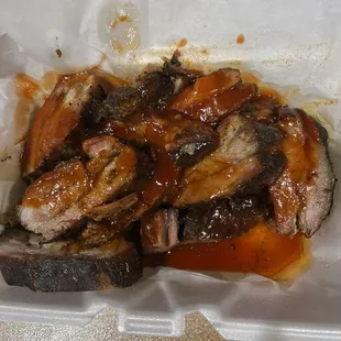 Large Rib Tip mixed sauce