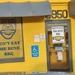 the door to the restaurant