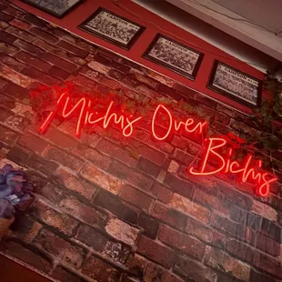 Cute &quot;Michis over Bichis&quot; sign