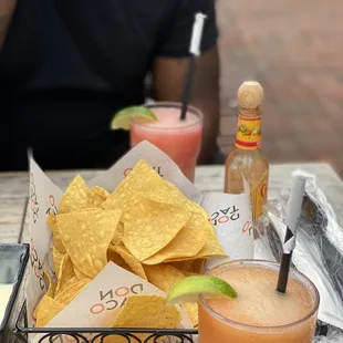 Margaritas and chips