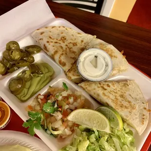 Chicken Quesadilla Plate