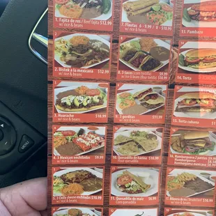 Picture of the menu