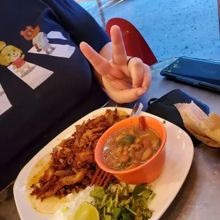  a plate of mexican food