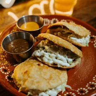 Fried Gorditas with your choice of protein