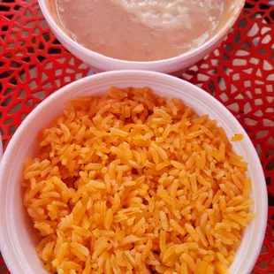 One size sides rice &amp; beans.