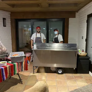 a dog standing in front of it