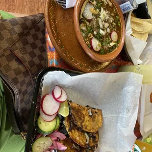 Birria taco and birria ramen soup