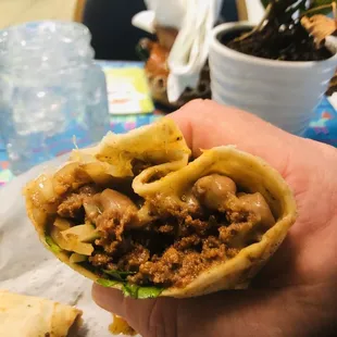 A little greasy chorizo burrito but delicious