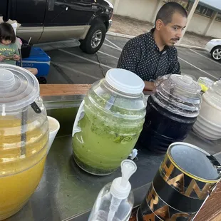 A very nice display and variety of drinks