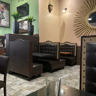 Booths are nice and comfortable