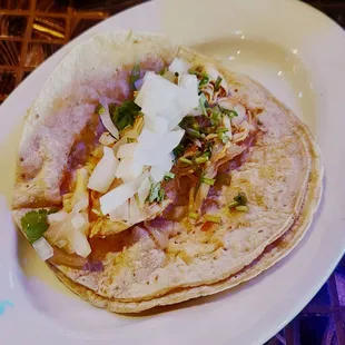 Chicken Taco.  I Asked For Mexican Style Instead Of Tex-Mex.
