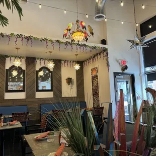 a view of the dining area