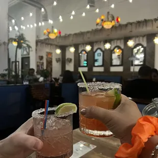Guava &amp; prickly pear margaritas