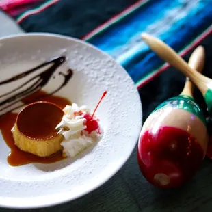 a dessert on a plate