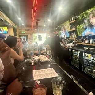 Bar filled up quickly. 3 Big Screens with volume to hear games.