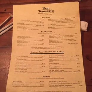 Front menu