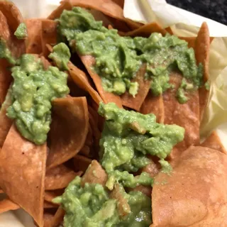 Chips with Guacamole and Cheese