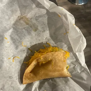 This is the taco you want . Beef or chicken