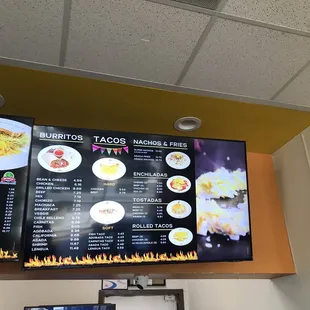 Menu as of 2025