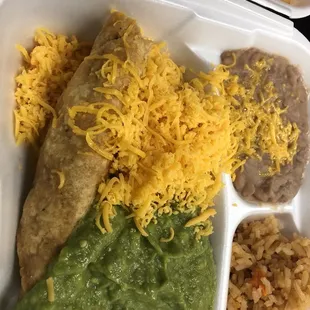 4 RolledTaco plate w Guac &amp; cheese