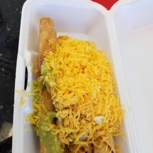 3 rolled tacos