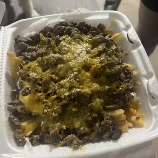 Carne asada fríes