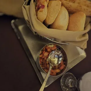 Delicious bread selection.