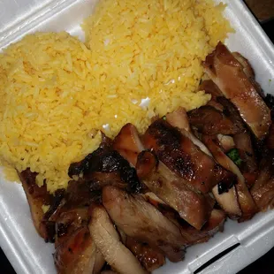 Teriyaki chicken with white rice