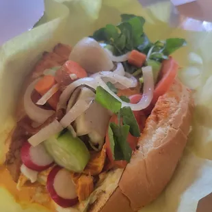Pan con pollo