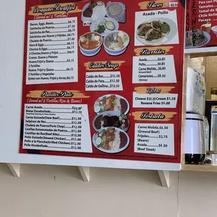 The pricing on the menu has change but great service.