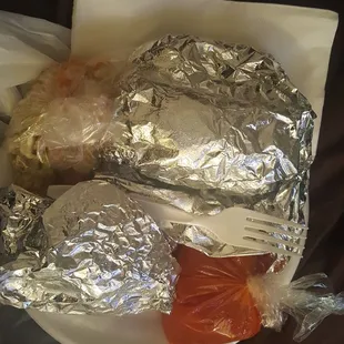 The best food comes on paper plates wrapped in foil! Trust me