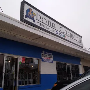 the front of the store