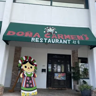 the entrance to dona carmen's restaurant