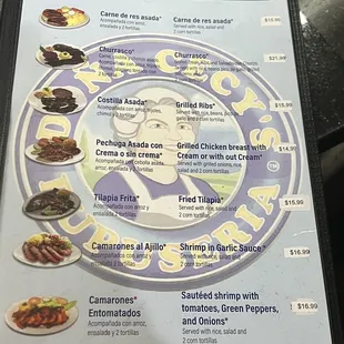 Traditional entree dishes