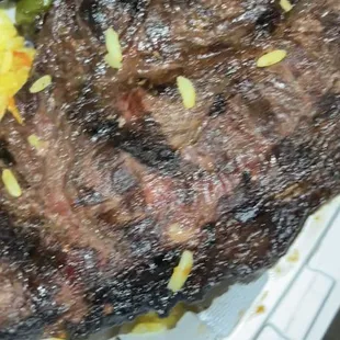 Burned churrasco from DoÑa Cecy's restaurant