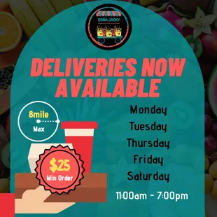 delivery now available