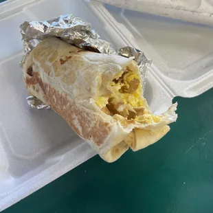 Lokael- potato egg and cheese burrito