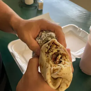 FILEMON- bacon, potato egg and cheese burrito